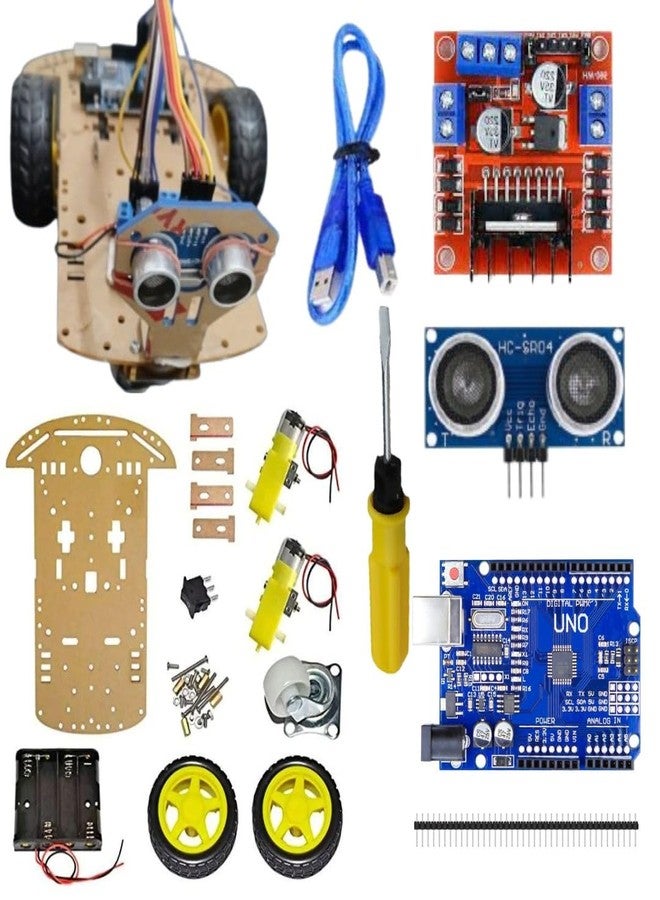 ROBOINNOVATION || 2WD || (2-in-ONE Robotics DIY KIT || Obstacle AVOIDING || Human Following Robot with Online) - Image 1